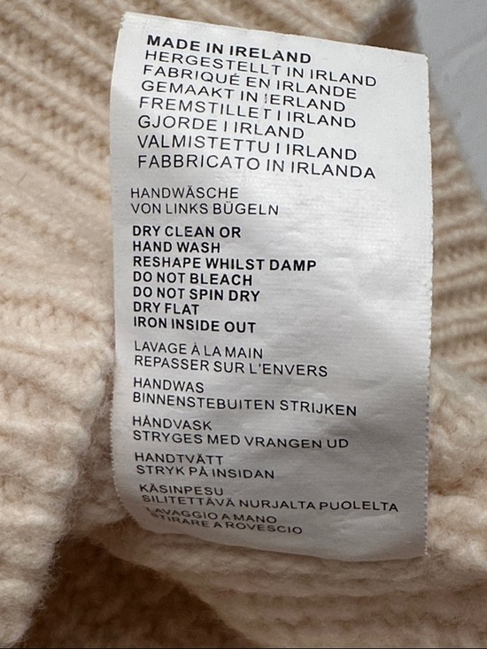 &Daughter ecru merino wool and cashmere crew neck raglan sleeve sweater - Picture 12 of 12